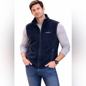 Eddie Bauer Dark Blue Fleece Vest
